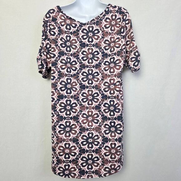 LuLaRoe Floral Tunic Top Multicolor Size L - Picture 4 of 7
